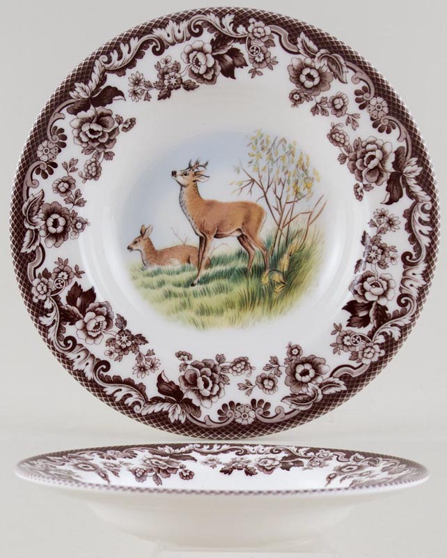 Dessert or Small Soup Plate Deer